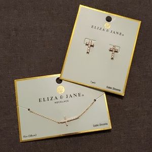 Matching Eliza & Jane cross necklace & earrings